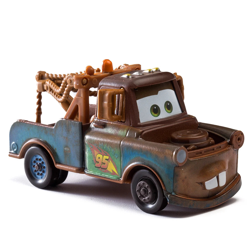 Cars Disney Pixar Cars Lightning McQueen Mater Jackson Storm The King Mater 1:55 Metal Alloy Car Toy Model Toys Children Gifts